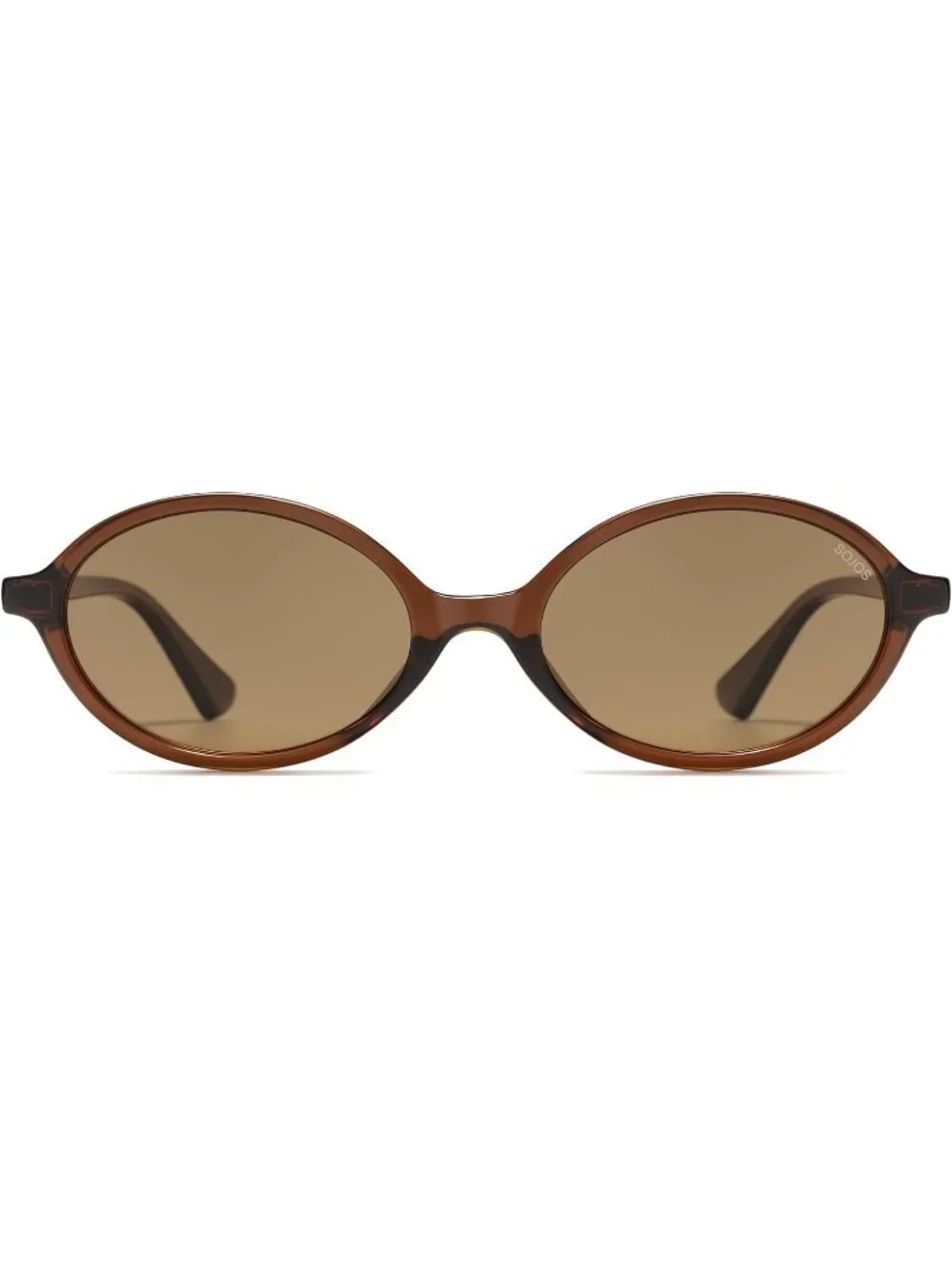 SOJOS Women's Brown Polarized Retro Oval Sunglasses Vintage Trendy Designer